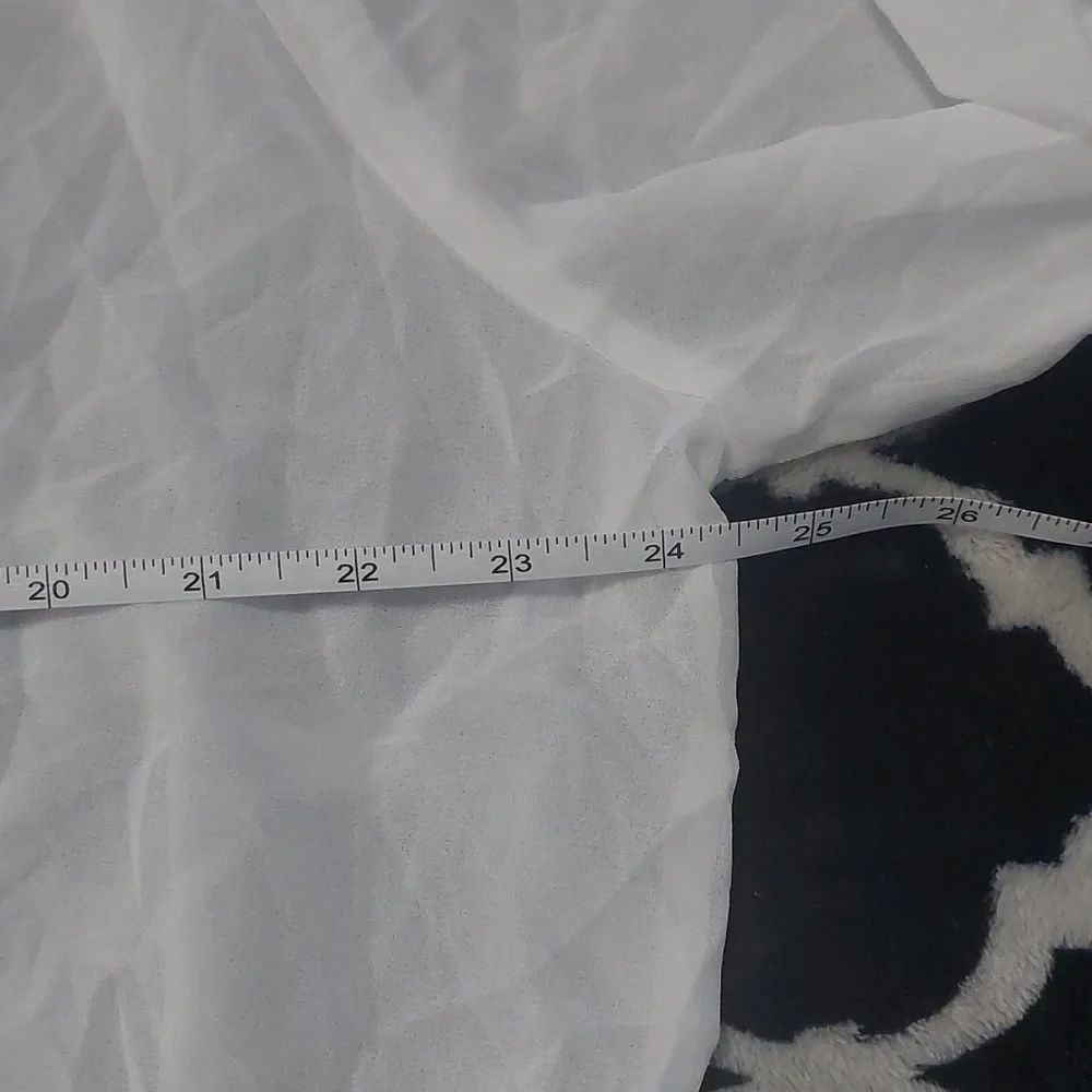 nwot shein Sheer White Open Cardigan Large‎